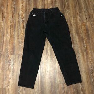 Vintage Lee Jeans Women's 10 Black Mom Jean Denim High Rise 90s